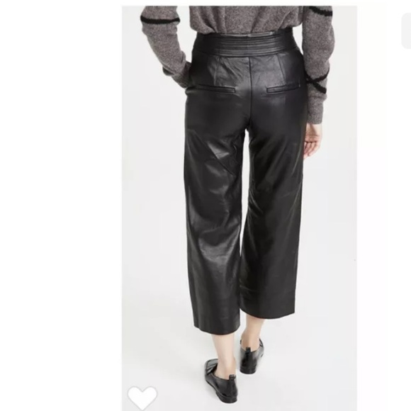 VERONICA BEARD Agee wide-leg leather pants-NWT-6 - Picture 8 of 12